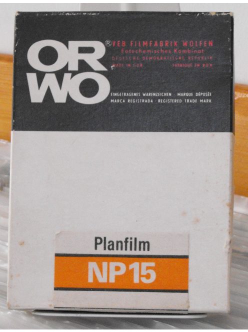 ORWO NP15 síkfilm, 9*12 cm, 25 db